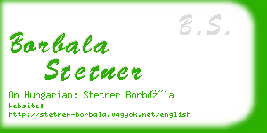 borbala stetner business card